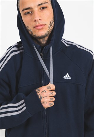 VINTAGE 80S ADIDAS FULL ZIP HOODIE / S4301