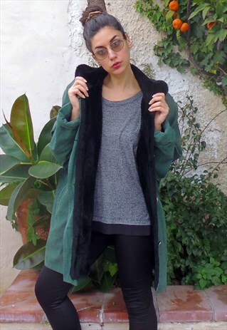 VINTAGE OVERSIZE GREEN COAT