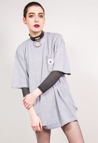 CONVERSE VINTAGE 90'S GREY SPORTS OVERSIZED T-SHIRT