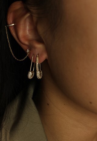 SAFETY PIN EARRING (SOLD BY UNIT)