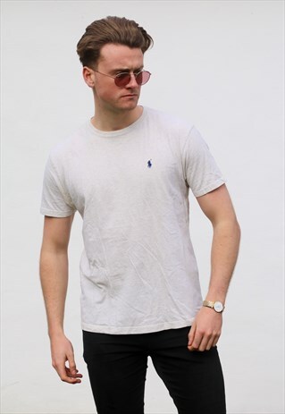 RALPH LAUREN POLO USA OLD LACE WHITE T SHIRT