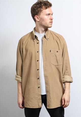 VINTAGE CORDUROY SHIRT BROWN