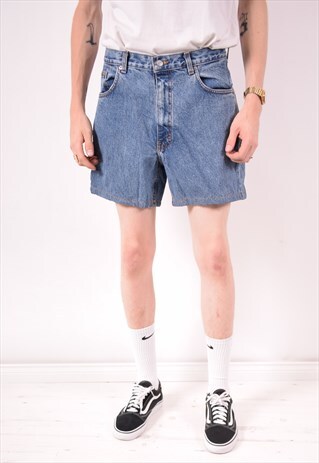 CALVIN KLEIN MENS VINTAGE DENIM SHORTS W31 BLUE 90S