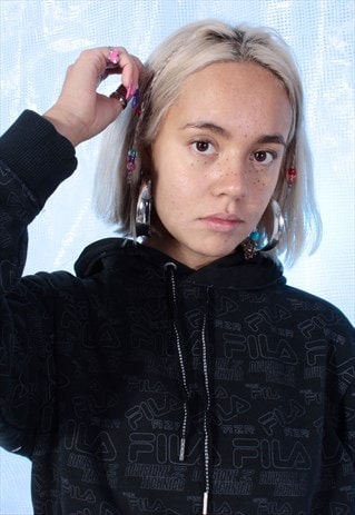 VINTAGE FILA BLACK HOODIE
