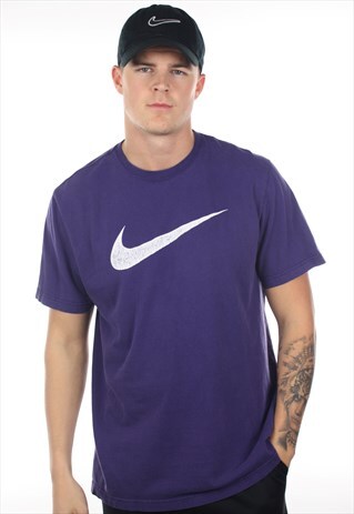 VINTAGE NIKE BIG SWOOSH LOGO T SHIRT TEE