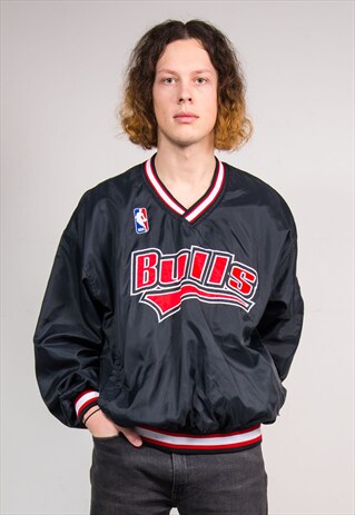 90'S STARTER NBA CHICAGO BULLS V-NECK SHELL PULL OVER JACKET