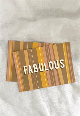 A5 'FABULOUS' NOTE CARD