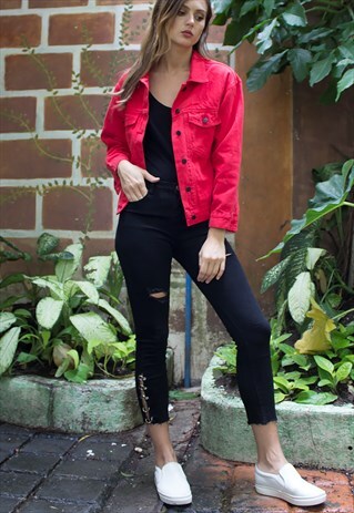 RED DENIM JACKET