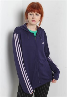 Vintage Adidas Zip Up Hoodie Jacket Blue
