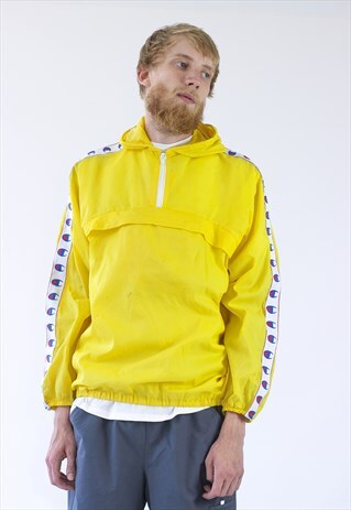 VINTAGE MENS CHAMPION LIGHTWEIGHT HALF ZIP ANORAK JACKET