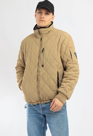 VINTAGE TOMMY HILFIGER QUILTED JACKET BEIGE