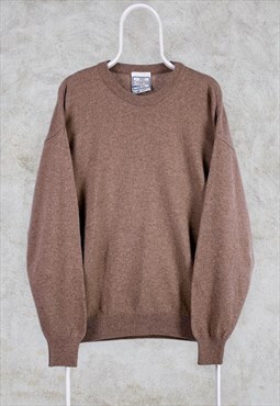 Vintage The Sweater Shop Brown Wool Jumper Speckled Large