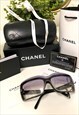 AUTHENTIC VINTAGE CHANEL 5065-B CC WRAP SUNGLASSES 