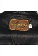 VINTAGE LONG BLACK LEATHER JACKET - L
