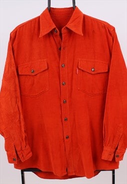 womens jfh corduroy shirt in orange 