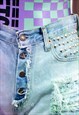 LEVIS SHORTS ONE OF A KIND DENIM IN TIE DYE DISTRESSED