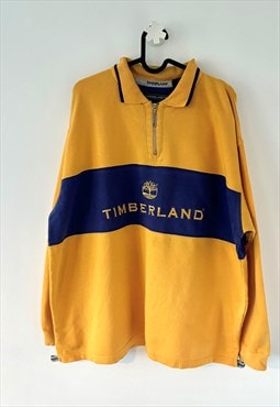 Vintage timberland 1/4 zip yellow sweatshirt large 90s