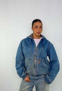 Blue 90s Carhartt Active Denim Workwear Jacket