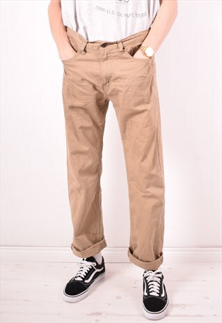 LEVI'S 505 MENS VINATAGE TROUSERS W32 L32 BEIGE 90S