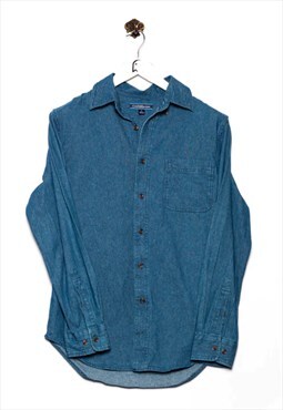 Vintage Croft & Barrow Denim Shirt Classic Look Blue