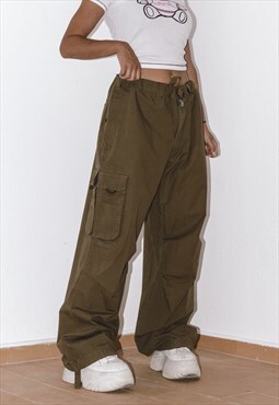 Deadstock Vintage Nike ACG Oversize Track Cargo Kaki Pants 