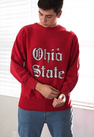 VINTAGE CHAMPION SWEATSHIRT JUMPER UNIVERSITY LOGO L 21.6