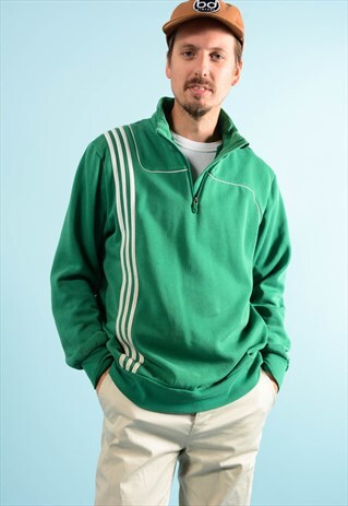 ADIDAS VINTAGE ADIDAS 1/4 ZIP SWEATSHIRT