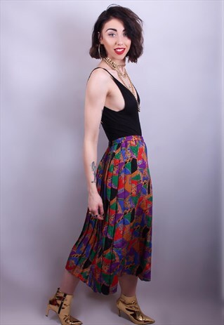 PRINTED MIDI SKIRT