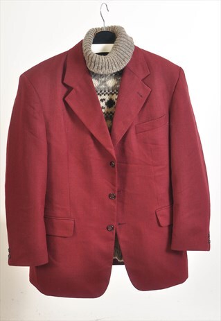 VINTAGE 90S BLAZER JACKET IN MAROON