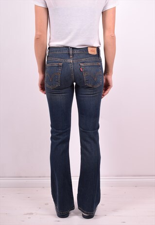 LEVI'S 518 WOMENS VINTAGE JEANS W28 L31 BLUE 90'S