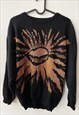 VINTAGE 80S ART DECO LUXE SEQUINNED ABSTRACT KNIT JUMPER
