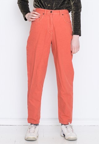 RED HIGH WAIST RETRO VINTAGE JEANS