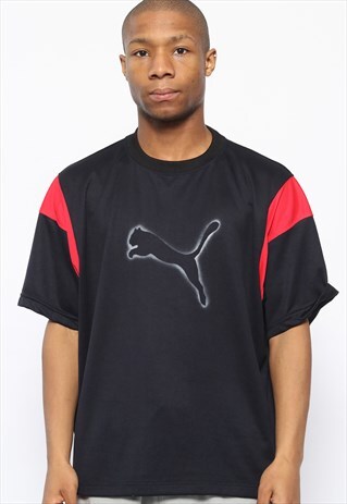 VINTAGE PUMA BIG LOGO T-SHIRT BLACK