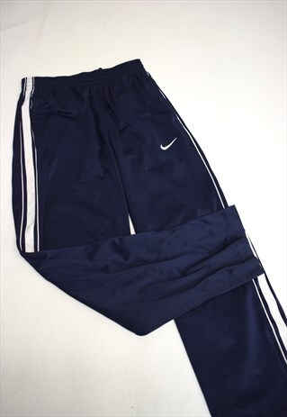 VINTAGE 90S NIKE NAVY TRACK JOGGER PANTS