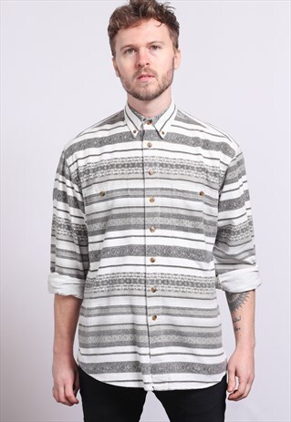 VINTAGE AZTEC PATTERNED SHIRT