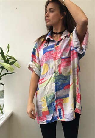 CRAZY PATTERN OVERSIZED RETRO VINTAGE UNISEX FESTIVAL SHIRT