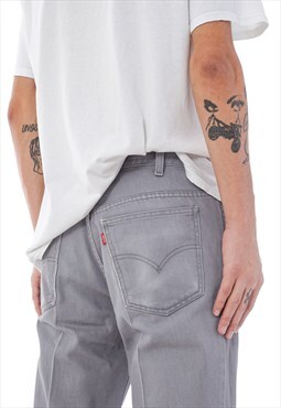 Vintage LEVIS Denim Pants Work 80s Grey
