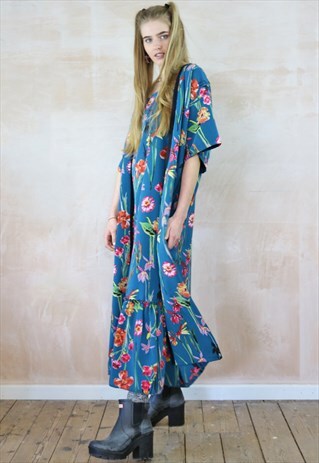 FALLING FLOWER FRILL DRESS & LONG KIMONO CO-ORDINATES