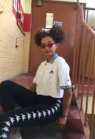 VINTAGE ADIDAS CROPPED POLO SHIRT