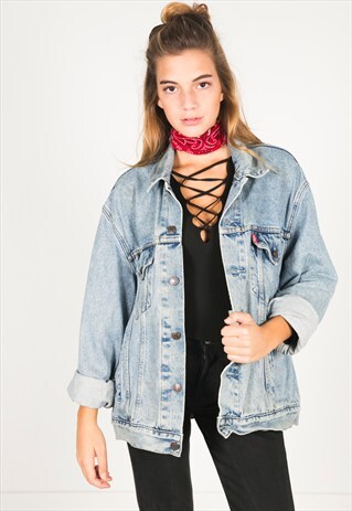 VINTAGE 80S LEVI'S DENIM TRUCKER / C404