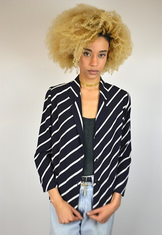 VINTAGE 90'S STRIPED BLAZER TOP