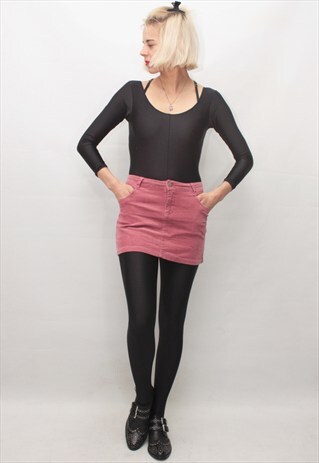 VINTAGE 90' AMAZING BEAUTIFUL CUTE MINI CORDUROY PINK SHIRT