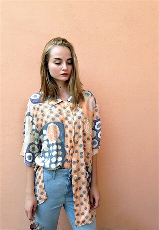 90S OVERSIZED PATTERNED SHIRT
