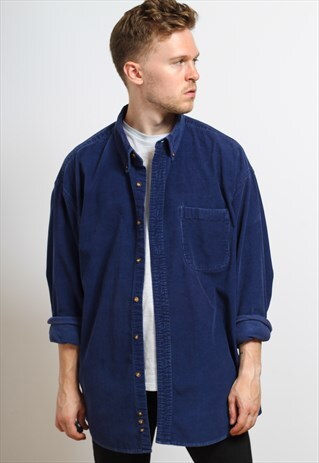 VINTAGE CORDUROY SHIRT BLUE