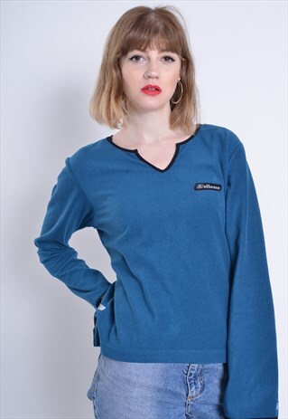 VINTAGE ELLESSE FLEECE SWEATSHIRT BLUE