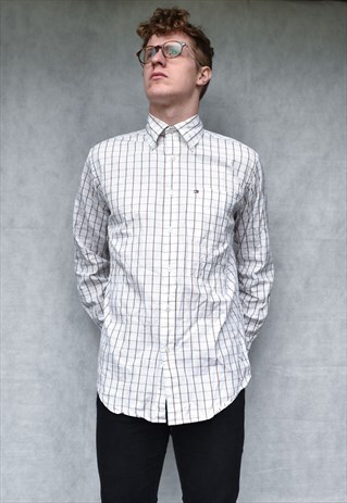 VINTAGE TOMMY CHECK SHIRT SIZE S
