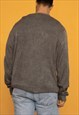 VINTAGE DOCKERS JUMPER V NECK IN GREY XXL