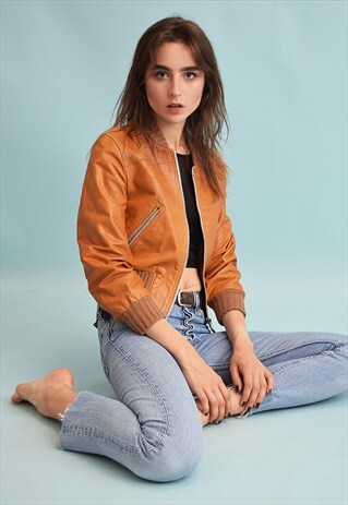 VINTAGE 70'S RETRO FAUX LEATHER BOHO JACKET