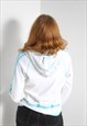 VINTAGE ADIDAS WOMENS  SPELLOUT HOODIE - WHITE 