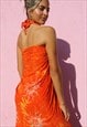 BEACH SARONG IN ORANGE